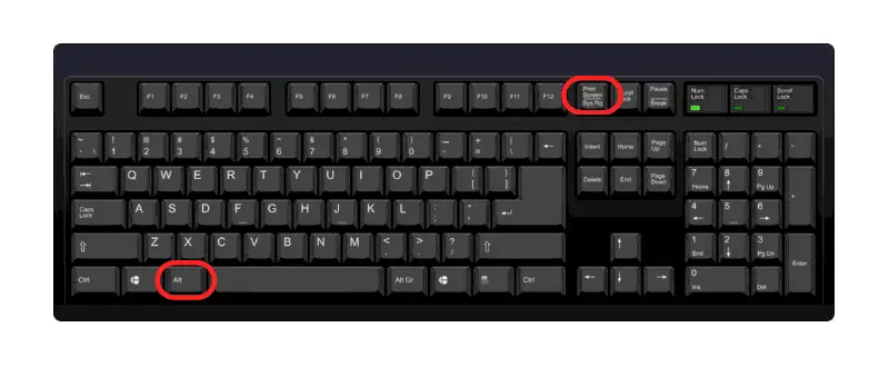 Alt + Print Screen Alt + Print Screen.